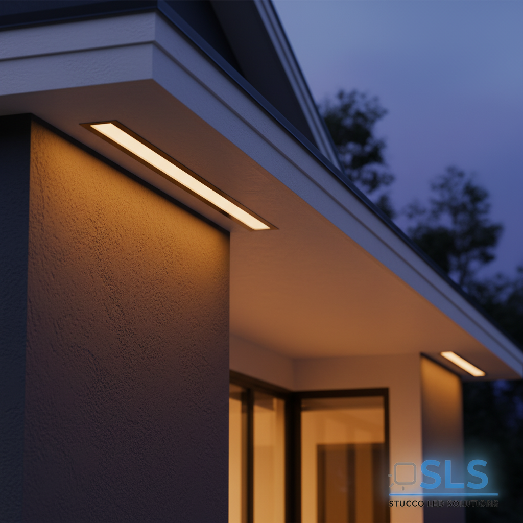 Stucco LED Channel – 6.6ft (2 Meter) Outdoor Aluminum Trim for Stucco Walls, Ceilings & Soffits (6-Pack or 12-Pack)