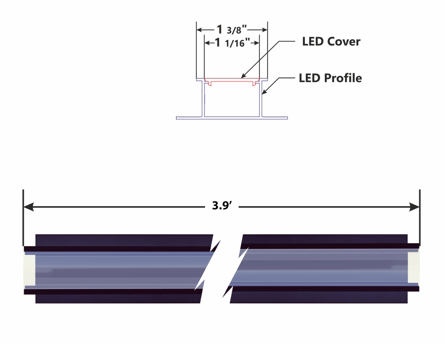 Stucco LED Channel – 3.9ft Outdoor Aluminum Trim for Stucco Walls, Ceilings & Soffits (6-Pack or 12-Pack)