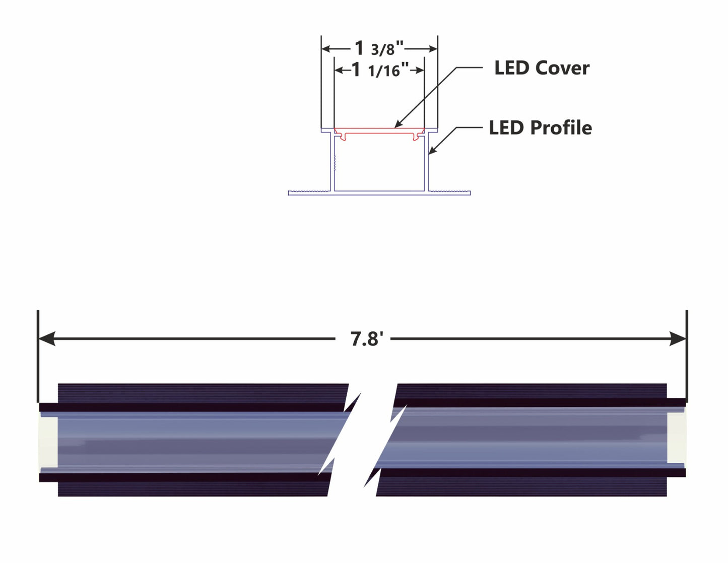 Stucco LED Channel – 7.8ft Outdoor Trim for Walls & Soffits | Stucco LED Solutions